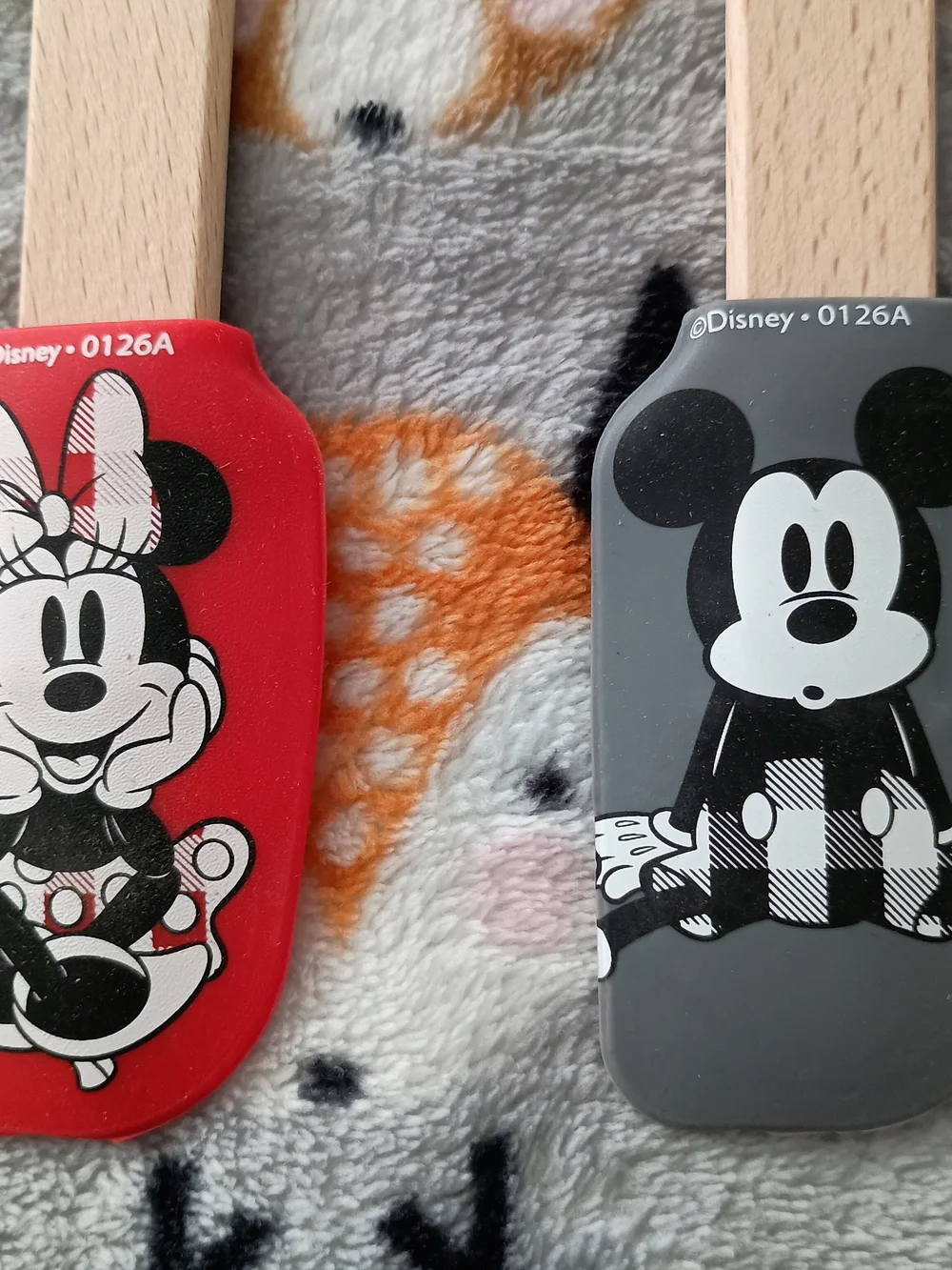 NEW Disney Mickey Mouse And Minnie Mouse Small Spatulas Red And Gray * 8 Inches